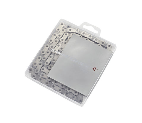 Close-up of SRAM Force Flattop 12-speed waxed chain